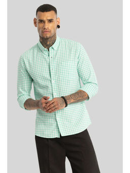 Snitch - Turquoise Green Gingham Checks Shirt