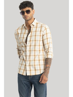 Snitch - Lamberto Light Tan Checks Shirt