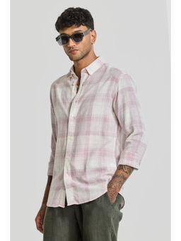 Snitch - Lavender Checks Linen Shirt