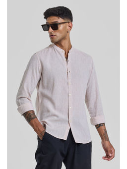 Snitch - Cream Textured Linen Shirt