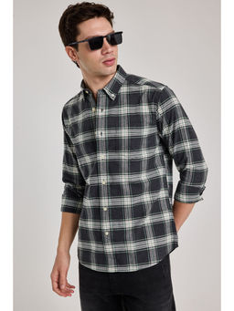 Snitch - Grey Checks Slim Fit Shirt
