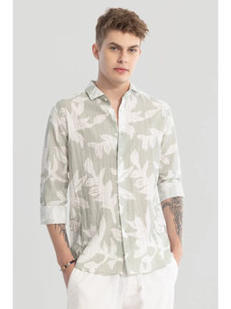 Snitch - Green Printed Shirt