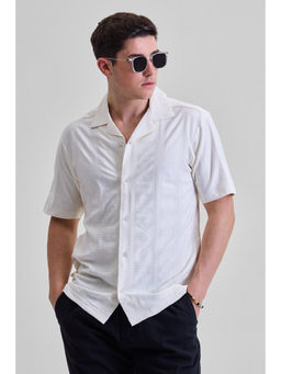 Snitch - White Cuban Boxy Fit Shirt