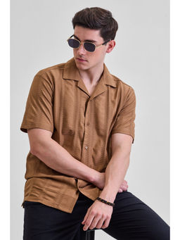 Snitch - Brown Cuban Boxy Fit Shirt