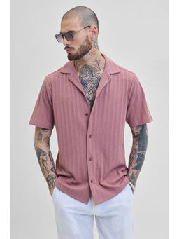 Snitch - Mauve Stripes Boxy Fit Shirt