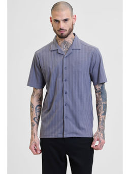 Snitch - Grey Stripes Boxy Fit Shirt