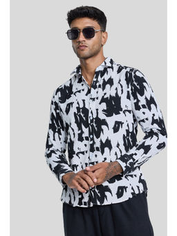 Snitch - White Printed Shirt