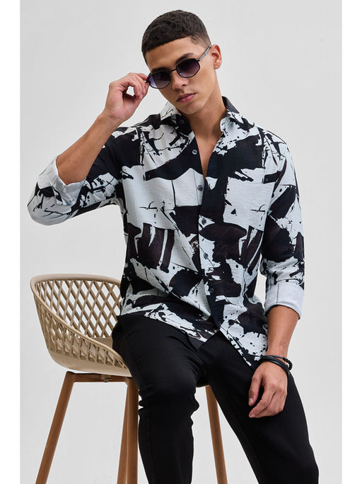 Snitch Black Abstract Shirt