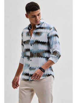 Snitch - Light Blue Abstract Shirt