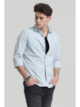Snitch - Light Blue Slim Fit Shirt