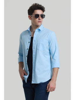 Snitch - Blue Slim Fit Shirt
