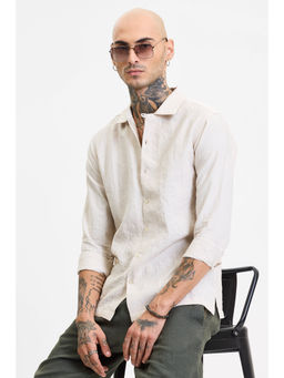 Snitch - Cream Slim Fit Shirt