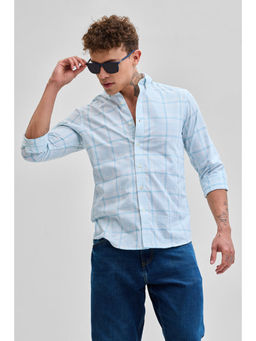Snitch - Light Blue Checks Oxford Shirt