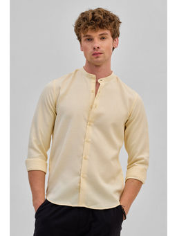 Snitch - Yellow Mandarin Slim Fit Shirt