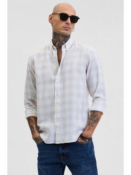 Snitch - Cream Checks Twill Shirt