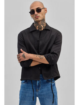Snitch - Black Textured Shirt