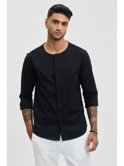 Snitch - Black Slim Fit Shirt
