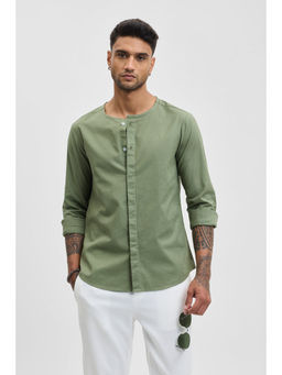 Snitch - Green Slim Fit Shirt