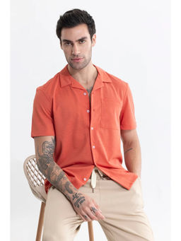 Snitch - Buzzie Dark Orange Knitted Shirt
