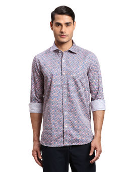 ColorPlus - Men Regular Fit Cotton Printed Multi-Color Casual Shirt