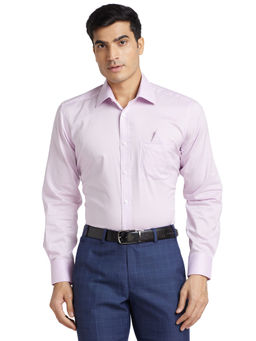 Park Avenue - Men Comfortable Fit Cotton Solid Lavender Formal Shirt