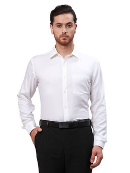Park Avenue - Men Regular Fit Cotton Solid White Formal Shirt