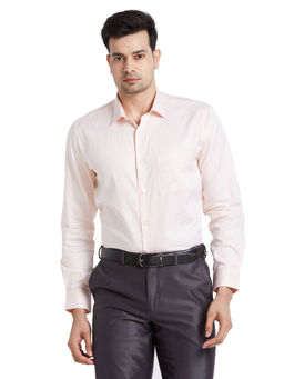 Park Avenue - Men Regular Fit Cotton Checks Orange Formal Shirt