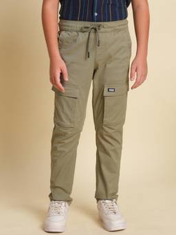Jack & Jones Junior - Boys Regular Fit Green Cargo Pants