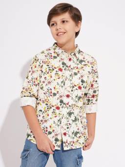 Jack & Jones Junior - Boys Regular Fit Beige Shirt