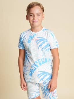 Jack & Jones Junior - Boys Regular Fit Blue T-shirt