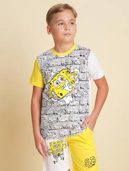 Jack & Jones Junior - Boys Regular Fit Yellow T-shirt