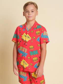 Jack & Jones Junior - Boys Regular Fit Red Shirt