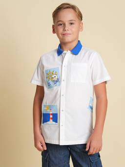 Jack & Jones Junior - Boys Regular Fit White Shirt