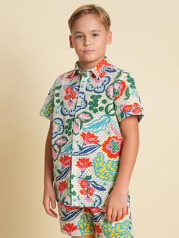 Jack & Jones Junior - Boys Regular Fit Multicolor Shirt