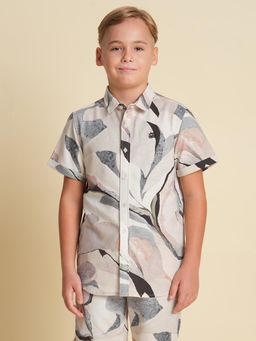 Jack & Jones Junior - Boys Regular Fit Beige Shirt