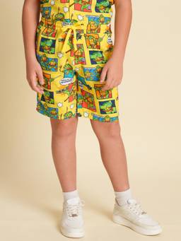 Jack & Jones Junior - Boys Regular Fit Yellow Shorts