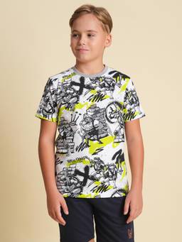 Jack & Jones Junior - Boys Regular Fit Grey T-shirt