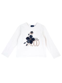 Chicco - Girls White Printed Long Sleeves T-shirt
