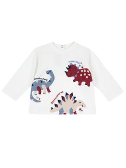 Chicco - Boys White Printed Long Sleeves T-shirt