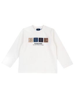 Chicco - Boys White Printed Long Sleeves T-shirt