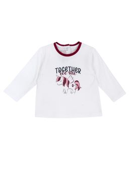 Chicco - Girls White Printed Long Sleeves T-shirt