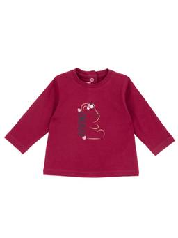 Chicco - Girls Maroon Printed Long Sleeves T-shirt