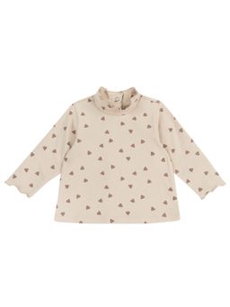 Chicco - Girls Beige Printed Long Sleeves T-shirt