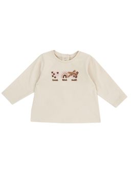 Chicco - Girls Beige Printed Long Sleeves T-shirt