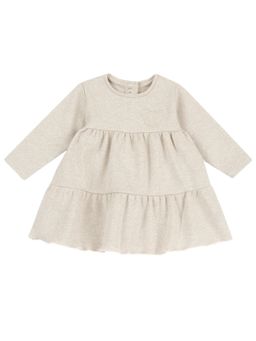 Chicco - Girls Medium Natural Solid Long Sleeve Dress