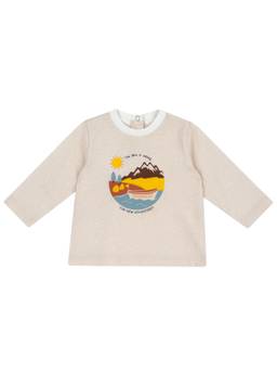 Chicco - Boys Beige Printed Long Sleeves T-shirt