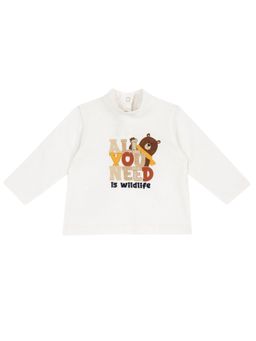 Chicco - Boys White Printed Long Sleeves T-shirt