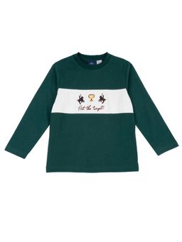 Chicco - Boys Green Printed Long Sleeves T-shirt