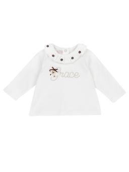 Chicco - Girls White Printed Long Sleeves Top