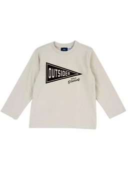 Chicco - Boys Cream Printed Long Sleeves T-shirt